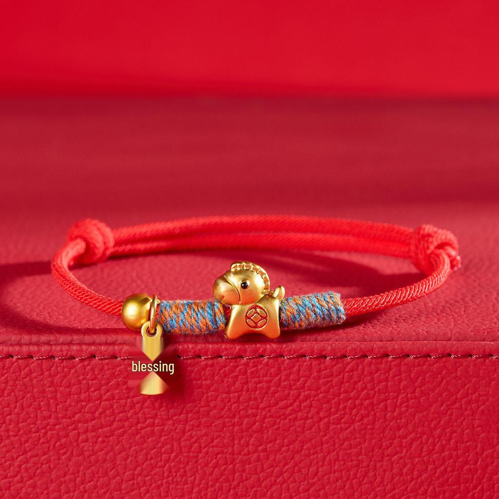2026 Year of the Horse Zodiac Bracelet: Handmade Red String Ethnic Style Jewelry, Perfect for New Year or Small Gifts.