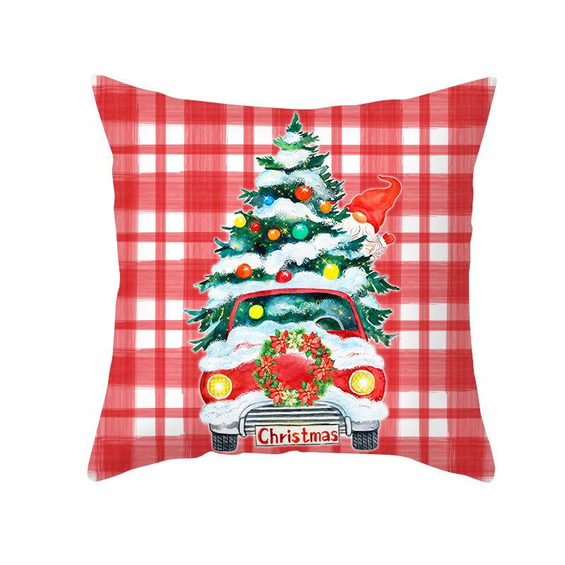 Cushion Cover Christmas Car Red Pillow Cover Bed Cushion Pillow Linen