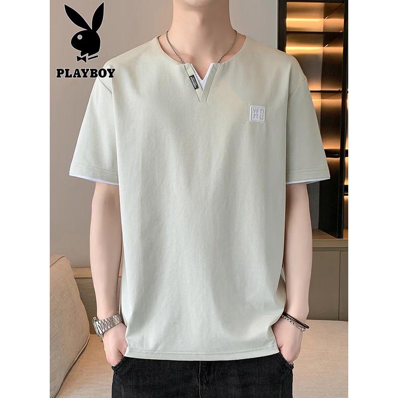 PLAYBOY Men s V-Neck Casual Cooling T-Shirt XL