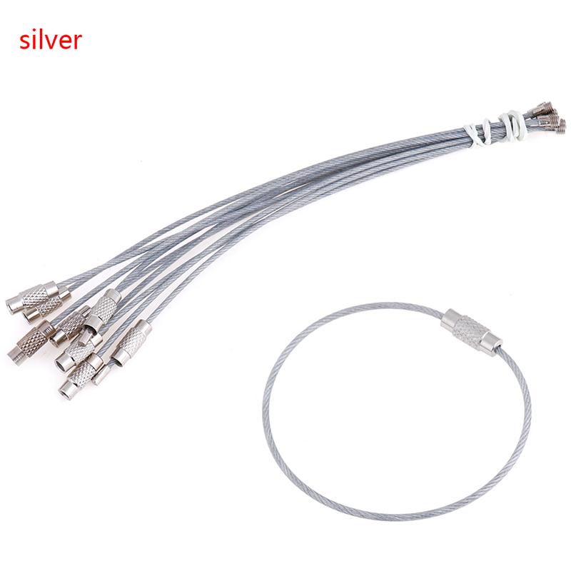 

10 шт. 1,5*150 мм нержавеющая сталь круглая петля держатель брелок веревка наружные инструменты серебряный