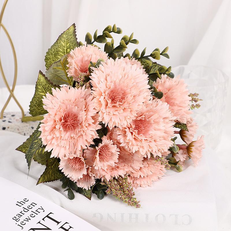 Einzelne Sonnenblume, Simulationsblume, Kunstblume, Ornament, künstliche Blumendekoration, Sonnenblume, Gänseblümchen, Bündel, Seide, Plastikblume