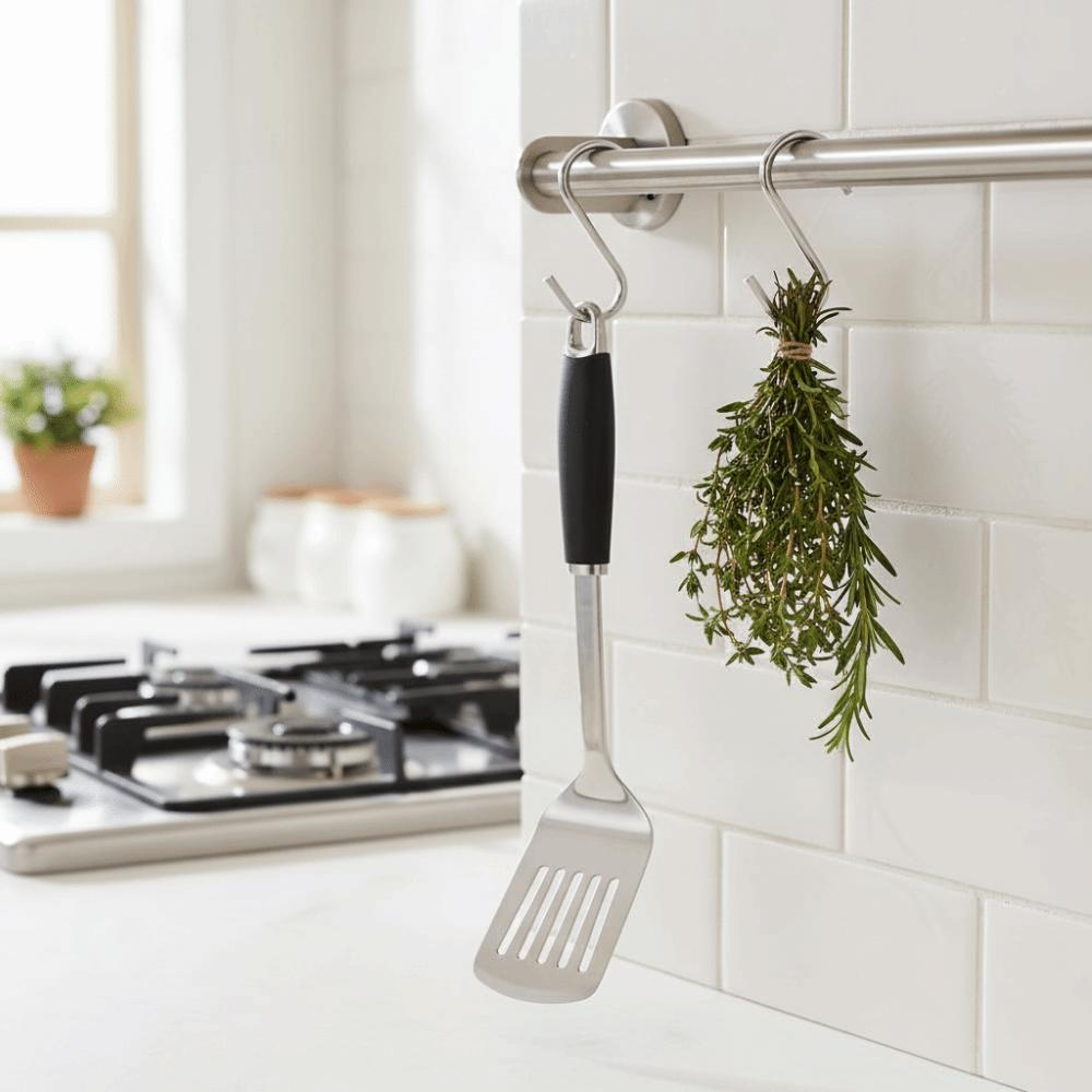 20PCS Multi-Use Stainless Steel Hangers Sturdy Hanging Hooks Household Organizer Metal Hooks  Garden