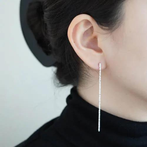 Silver 925 Chain Drop Silver Earrings Propeller