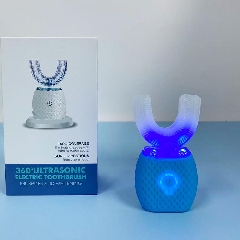 Rechargeable Sonic IPX7 Waterproof Toothbrush, Adult U-shaped Automatic Sonic Toothbrush, Cartoon Electric Toothbrush