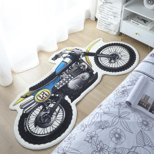 Home bedroom carpet irregular motorbike shape carpet fashion personality lambswool bedroom non-slip carpet
