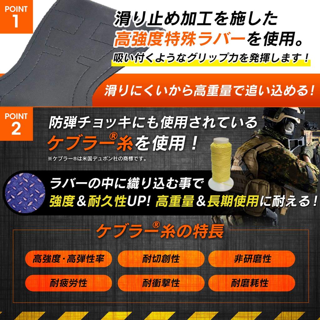 GORILLA SQUAD Gorilla Grips Power Grip Ver.2.7 High-Strength Non-Slip Rubber Grip Strengthener for Men and Women, Orange, Small