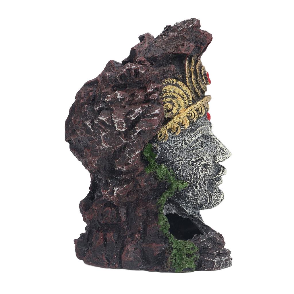 Buddha Head Statue Aquarium Decoration Fish Tank Cave Hideout Buddha Decor Landscaping