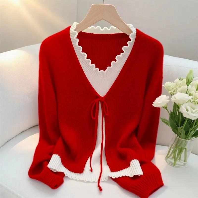 2025 Autumn New Style Light Luxury Golden Style Fashionable Beautiful Lazy and Fashion Knitted Top