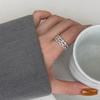 High Quality Adjustable Copper Ring For Women With Trendy Geometric Pattern And Chic Aesthetic