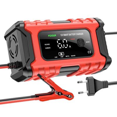 6A Motorrad- und Autobatterieladegerät FOXSUR - Heiß verkaufendes grenzüberschreitendes Ladegerät