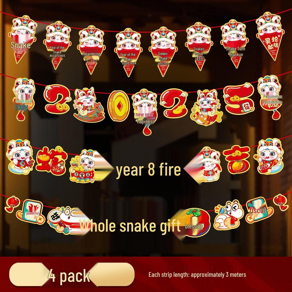 2025 New Year Decorations: Year of the Snake Pendants and Hanging Ornaments for Classrooms and Shops