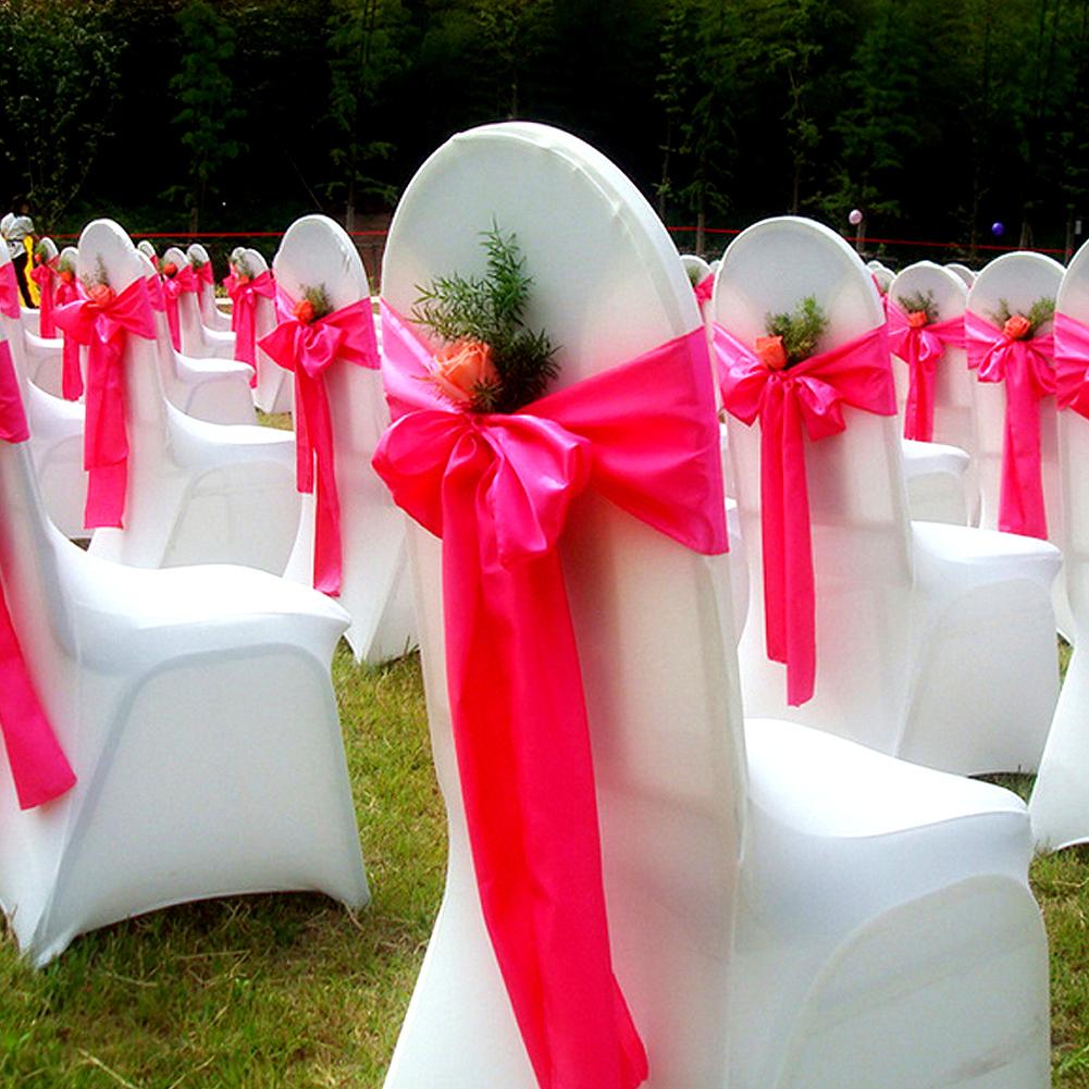 White Wedding Banquet Chair Cover Elastic [21Ba]