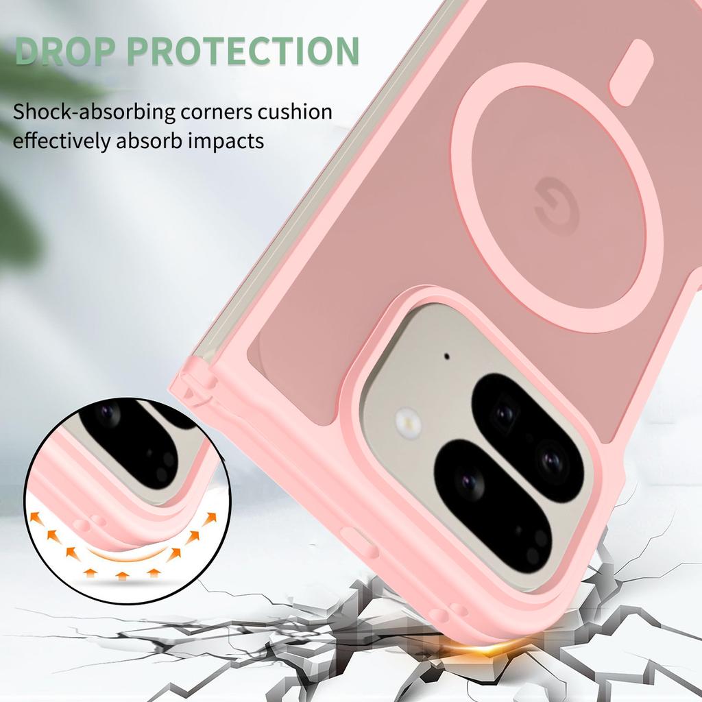For Google Pixel 10 Pro Fold Magnetic Case TPU Frame Acrylic Back Phone Cover Skin Touch