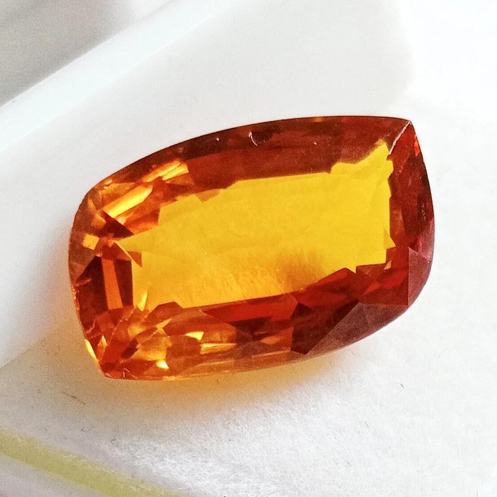 Certified Natural Fancy Painite Mogok Orange Yellow 13-14 Ct Stunning Gemstone