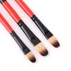 5pcs Wooden Short rod nylon hair oil brush flat head children's painting watercolor pen round head acrylic paint oil brush set