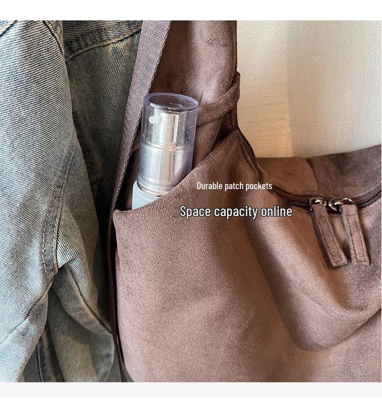 Vintage Large Capacity Women's Tote Bag - Autumn/Winter Minimalist Handbag, Versatile High-End Korean Shoulder Bag