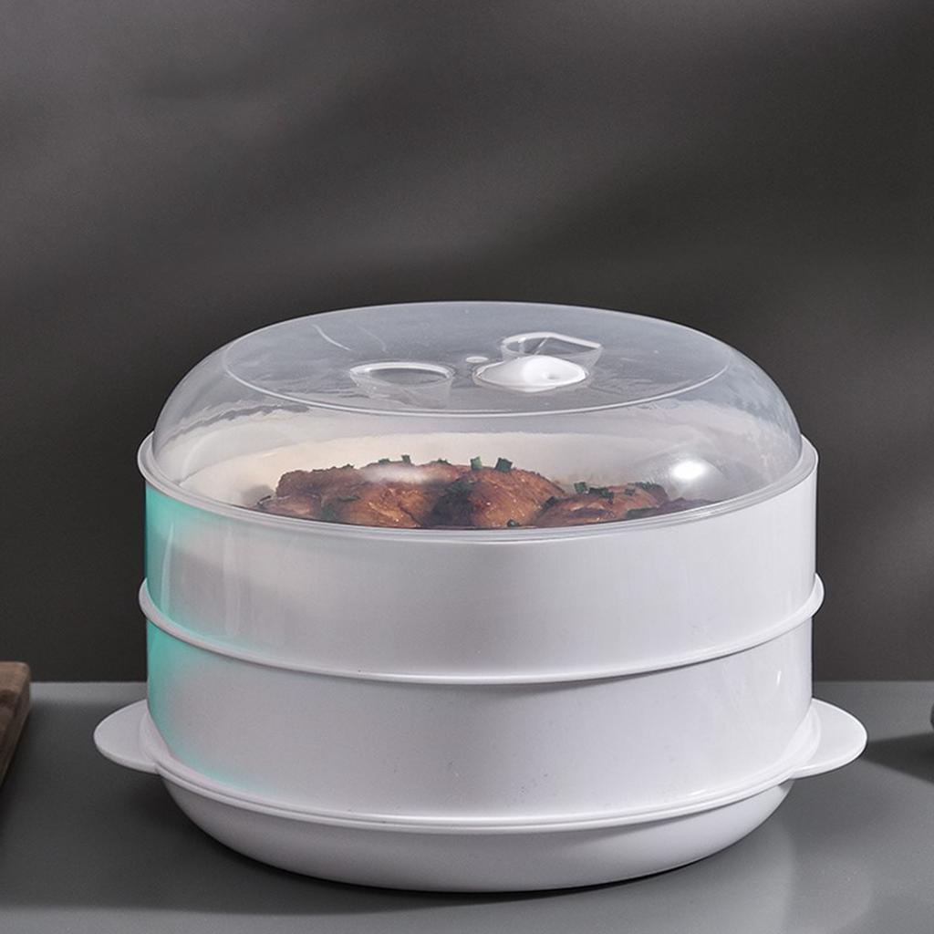 Mikrowellen-Dampfgarer Rund Kochen Gemüse Lebensmittelqualität Schale Reis Mikrowellen-Lebensmitteldampfgarer Mikrowellen-Runddampfgarer