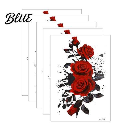 Quick Dry Temporary Tattoos 5 Sheets Tattoo Stickers Skin-Friendly for Adults And Kids
