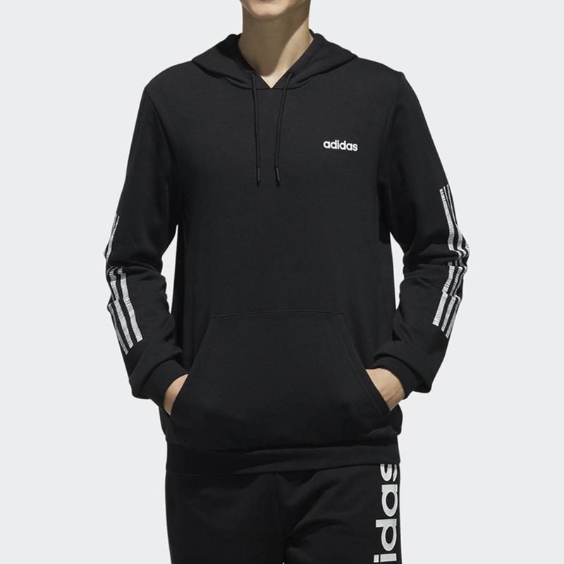 Adidas Neo Essential 3-Stripes Knit Hoodie Men Hoodie Black DW8042