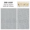 Nail Art Stickers Black Gold And Silver Line Letters Natural Plant Simple Style Adhesive Nail Stickers