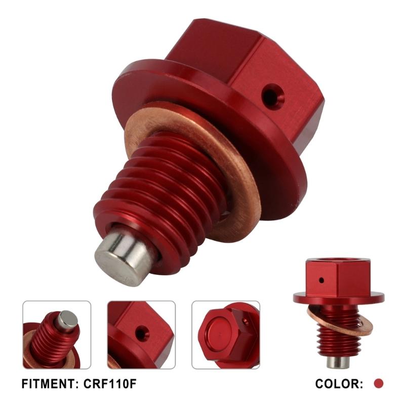 Aluminum Oil Drain Bolt Easy Installation & Corrosion Resistance Oil Drain Plug Suitable for Car 110F Motorcycle