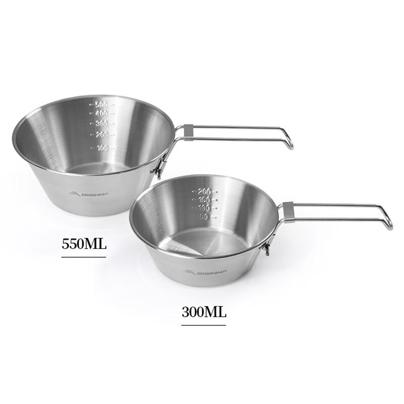 Beishan Wolf SK078 Portable Stainless Steel Sierra Bowl 12*4.5