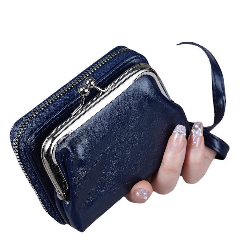 Women's Multi-Card Wallet Clutch with Snap & Zipper Coin Purse