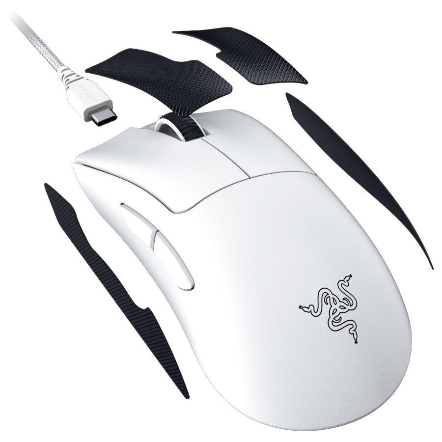 RAZER DeathAdder V3 Pro Gaming Mouse, White Edition, Ergonomic Wireless
