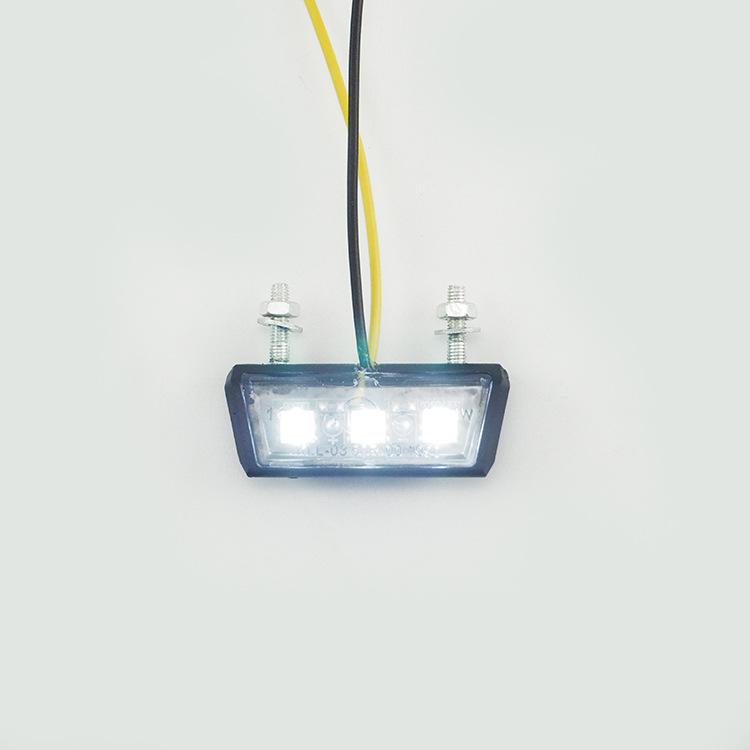 

12V Светодиодная подсветка номерного знака мотоцикла Предупреждающий свет номерного знака мотоцикла Универсальный задний фонарь декор мотоциклетные аксессуары белый
