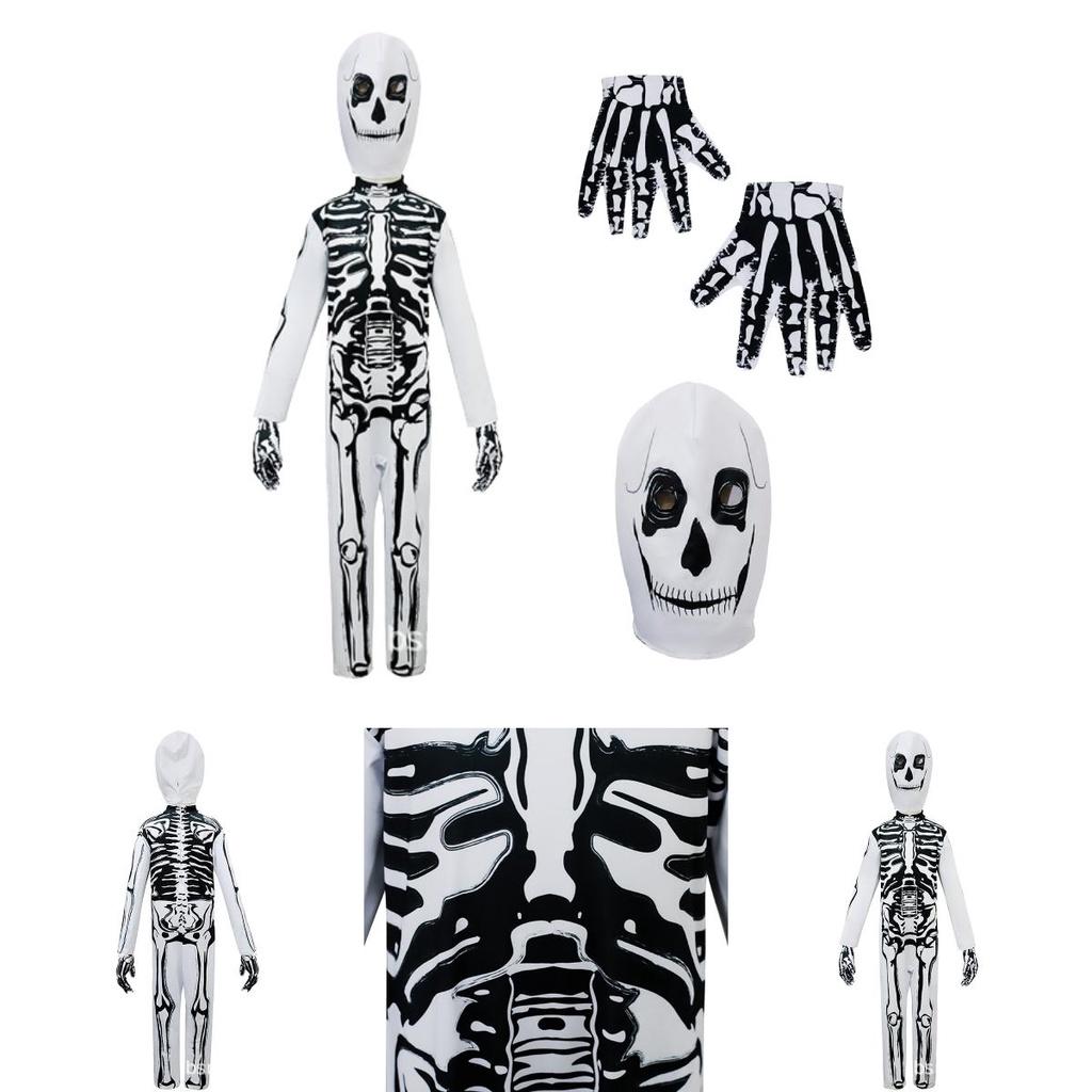 Creepy Halloween Skeleton Cosplay Outfit For Men And Women Dm0178