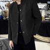 INCERUN Plus Size Men Collarless Long Sleeve Buttons Down Casual Loose Oversized Shirts