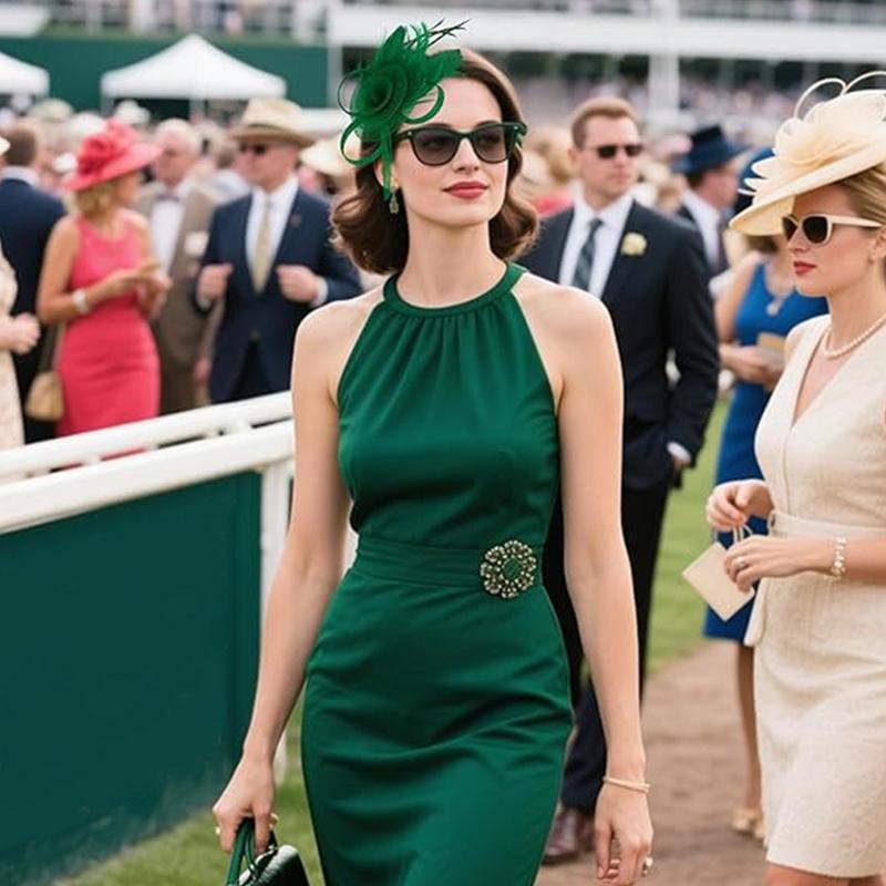 1 Pièce Bandeau Coiffe Plume Ornements de Cheveux Bandeau Élégant pour Femmes Vintage Dames Maille