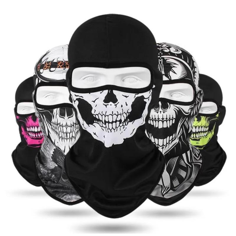 Skull Balaclava Ghost Windproof Motorcycle Full Face Bandana Halloween Tactical Balaclava Hood Skull Balaclava