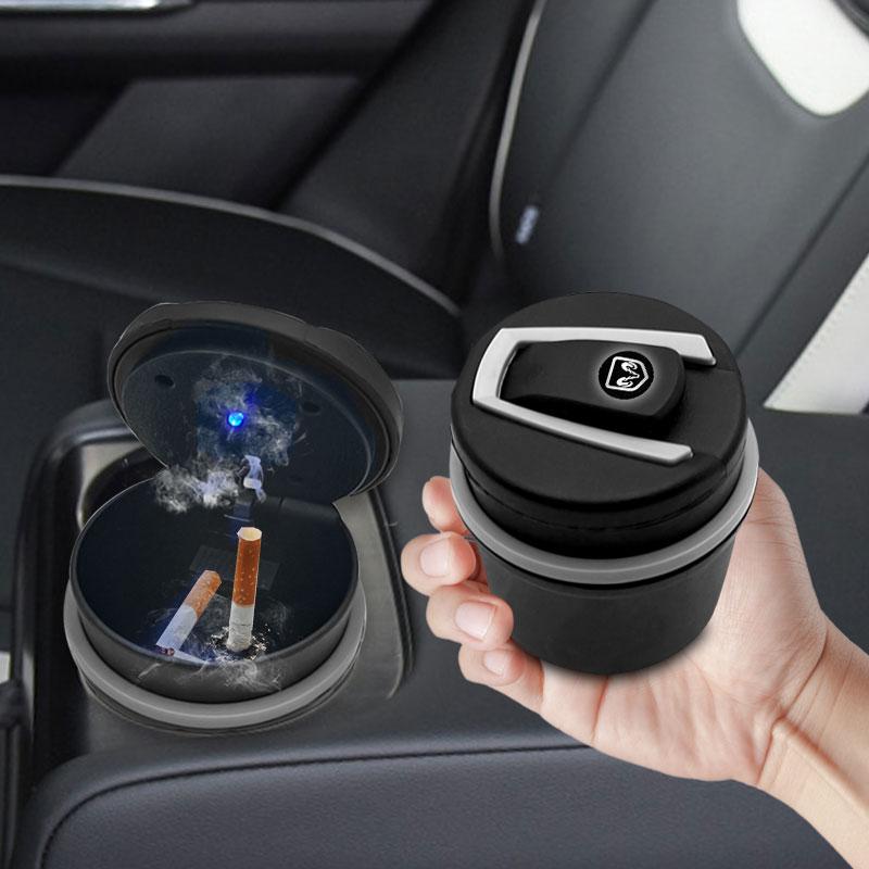 Car LED Portable Multifunctional Ashtray Car Accessories for Dodge Journey Caliber Challenger Charger Ram 1500 Stratus Dart Dakota Durango