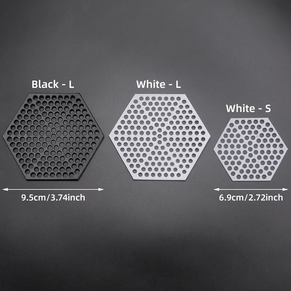 50pcs Handmade Hexagon Weaving Mesh Pattern Accessory Kit, Plastic Weaving Template Board for DIY Crochet Customized Bag/Wallet