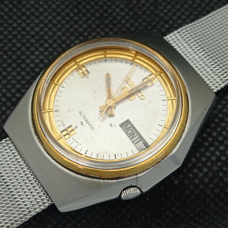 USED VINTAGE SEIKO 5 AUTOMATIC 7009A JAPAN MENS ORIGINAL DIAL WATCH A413521-2 SKU621b-a413521