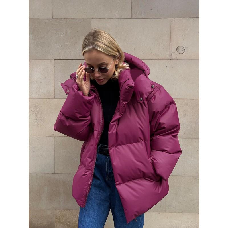 Mens Oversized Hooded Cotton Puffer Jacket Winter Warm Loose Fit Casual Coat Teens Adults