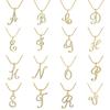 Europe and America Cross Border 26 Letters Copper Inlaid Zircon Snake Chain Necklace Letter Gold Pendant Creative Minimalist Letters