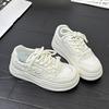9 Spring little white shoes new mesh female students thick-soled heightening sports board shoes casual
