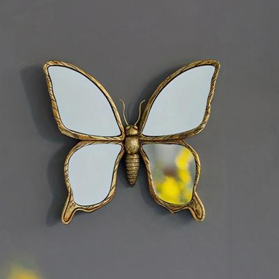 Yousheng Wall Mirror Dragonfly Butterflies Design Decorative Sculpture Living Room Bedroom Hallway Functional Reflective Art Home Decor