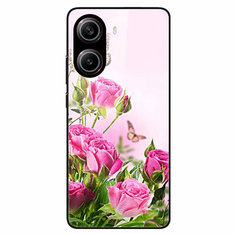 For Poco X7 Pro 5G Case Flower Hard Back Cover Tempered Glass Cases for Xiaomi Poco X 7 Pro X7Pro Hard Shells PocoX7Pro 2025 New