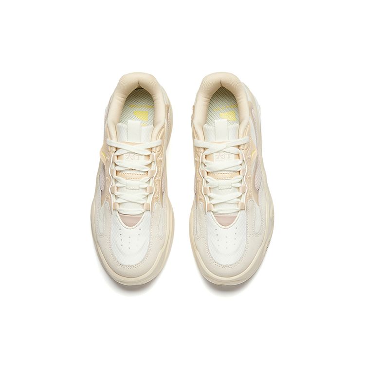 Anta Treading Retro Trendy Wear-Resistant Lightweight Low-Top Sports Casual Shoes Women sneakers White Gray 122238091R-4