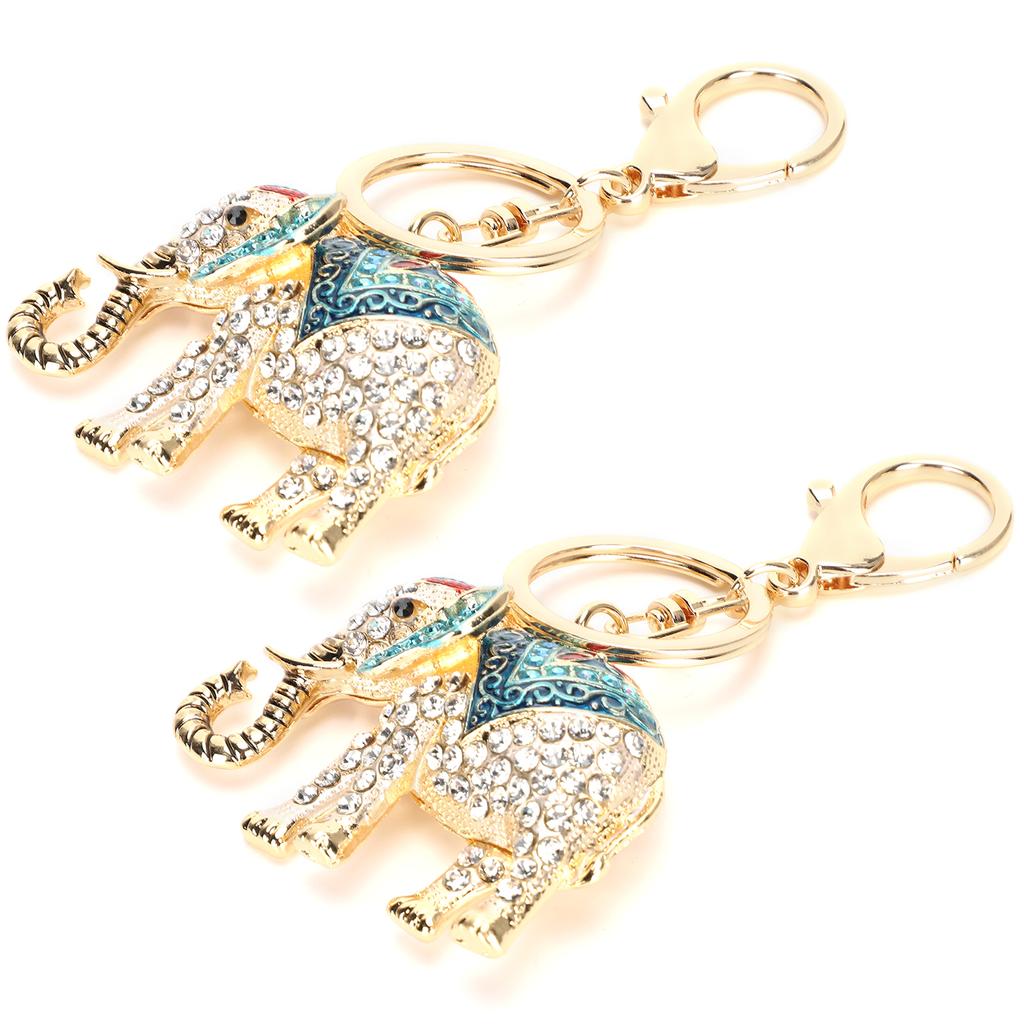 2pcs Animal Pattern Alloy Key Chain Cute Stylish Keychain Girls Bag Decoration Gift Toy