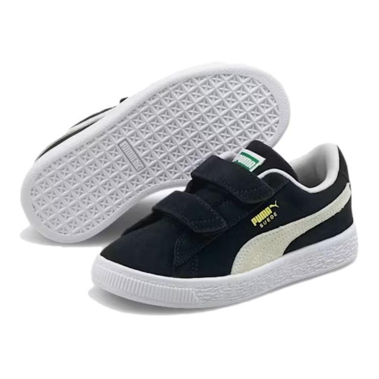 Puma Suede Classic Pohodlné Odolné Nízké Dětské Tenisky Dětské tenisky Černá Bílá 385664-01
