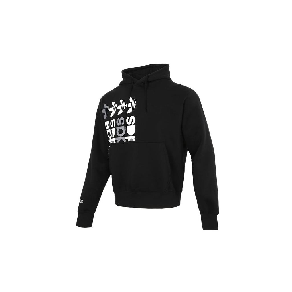Adidas Originals Trefoil Fleece Hoodie Men Hoodie Black GN3872