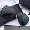 Polarized Minimalist Metal Pilot Sun Glasses Women Men Classic Double Girder Sunglasses Outdoor Driving Female Male Eyeglasses
