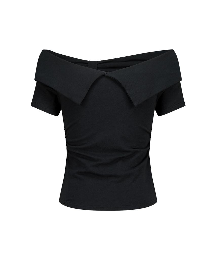 ILLIGO Bow Off-Shoulder Tee Black