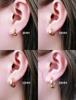 Limerencia G23 Pure Titanium Hypoallergenic Huggie Hoop Earrings for Women Girls Sensitive Ears Rose (8 Millimeters, Gold)