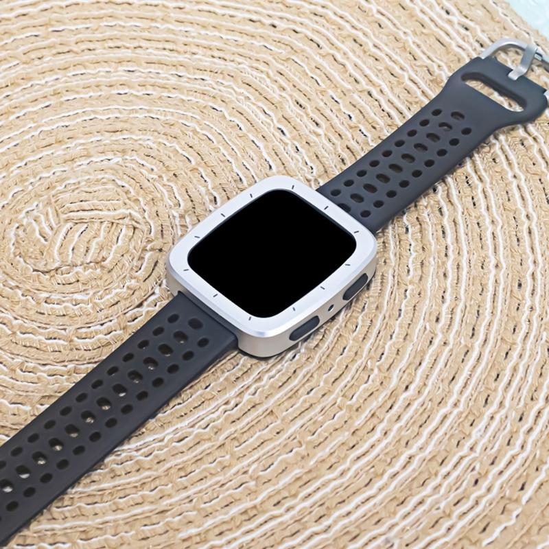 Watch Cover Full Coverage Shell for Active 2 Square/2s Scratchproof Metal Bumper Frame Case Housing Easy Installation