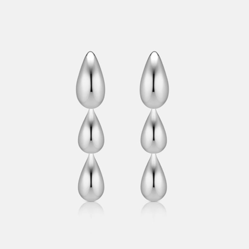 METROCITY JEWELRY Renee Sterling Silver White Earrings A233SE0716WPQ